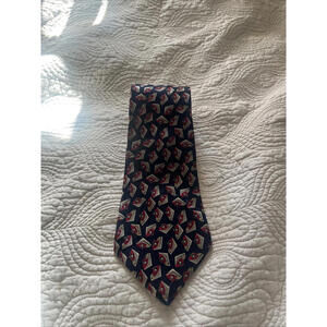 Vintage‎ Classic Vivace Geometric Men 100% Silk Tie Blue With Multicolors  58”